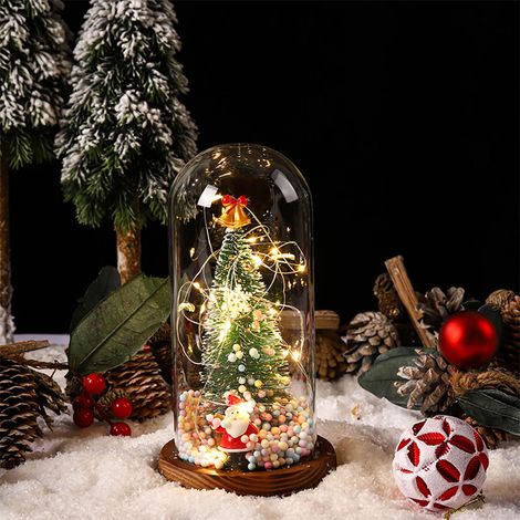 LED Glass Dome Christmas Tree Tabletop Decoration (1/5)
