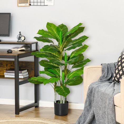 Künstlicher Baum 95 cm mit 33 Blättern und Topf (1/5)