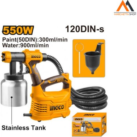 AEROGRAFO ELETTR. 550W SERB. INOX