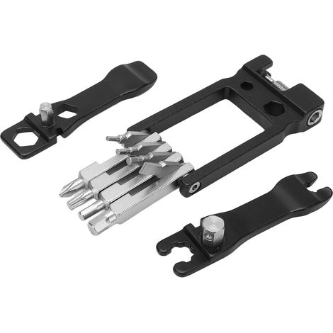 Kit de réparation vélo 19 outils : dérive-chaîne, clé à rayons, tournevis cyclisme (1/5)