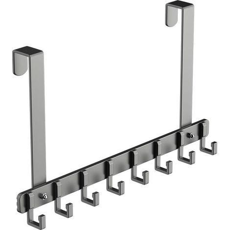 aluminum door back hook, thick door, no drilling required, door back coat rack, bedroom and bathroom coat hook, door-back type. (1/3)