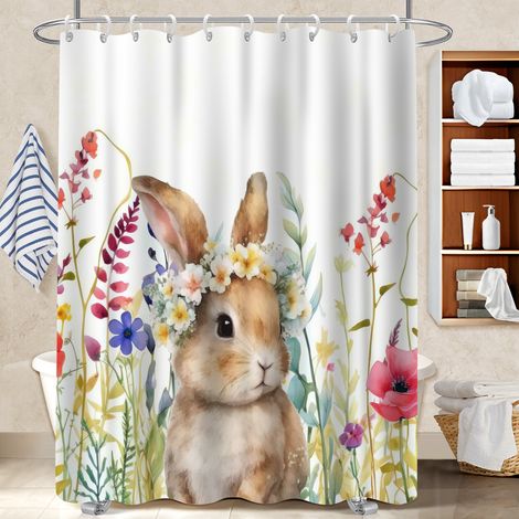 Kit rideau de douche en polyester 180x180 cocooning bâche de douche pour nouvelle déco pour la rentrée (1/5)