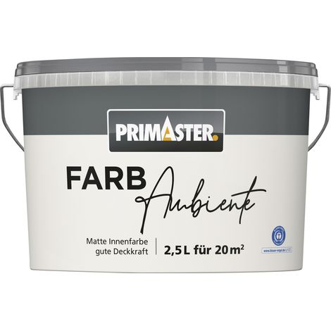 Primaster Farbambiente Wandfarbe matt silbergrau 2,5 L Wandfarbe