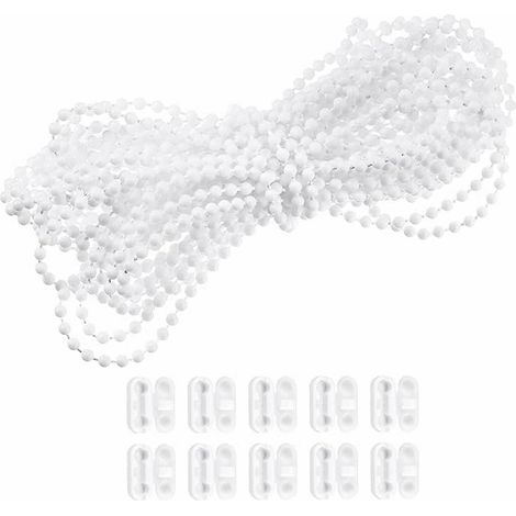 Kit de chaînette à billes pour store enrouleur de 10 mètres (POM) avec 10 connecteurs. (1/5)