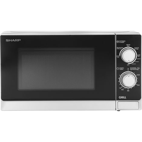 Sharp Forno Microonde con Grill R600IN Capacità 20 Litri Potenza 1000 Watt Colore Grigio