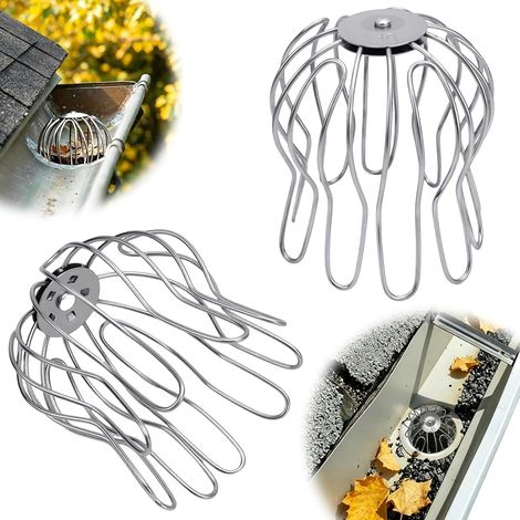 Crapaudine de Gouttière 2 Pièces 90-100mm Grille Gouttière Anti Feuilles Filtre Gouttiere Protection Anti-Feuilles Gouttières (1/5)