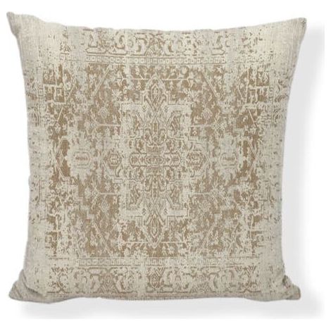2er-Set Kissenbezüge 45 x 45 cm – Beiges Mandala-Muster – Strapazierfähiges Leinen – Beidseitig bedruckt – Dekoration für Wohn- und Schlafzimmer (1/5)