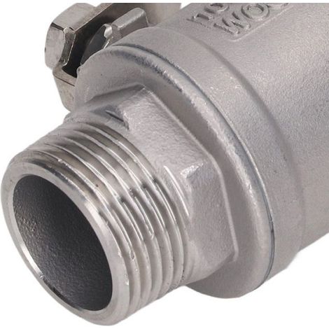 Vanne À Bille - Acier Inoxydable 304 - Raccord Fileté NPT 1 Pouces - Pression 1,6 MPa - Température -29 À 120 °C - Pour Eau Huile Vapeur - 1 Pièce (1/5)