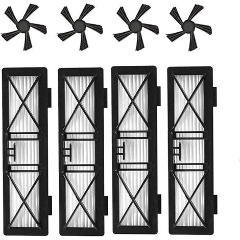 Kit de remplacement de filtre et de brosse latérale ultra-haute performance (lot 1) pour les robots Neato Connected D3 D4 D5 D6 D7 Botvac D75 D80 D80 et Botvac 70e 75 80 85 (1/5)