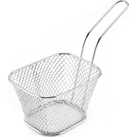 Panier à Friture en Acier Inoxydable avec Poignée, Grande Capacité et Nettoyage Facile - Accessoire de Cuisine (1/5)