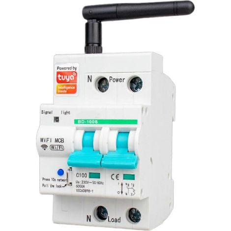 Tuya App Wifi Circuit Breaker Interruptor Smart Life Timer Voice Remote Control Automatic Intelligen (1/5)