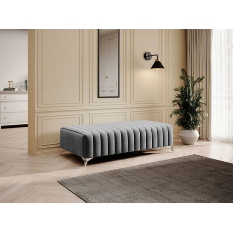 Polsterhocker Designerhocker Hocker ELENI Stoff Monolith Grau (1/5)