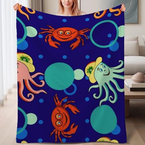 Couverture de lit en polaire, jeté doux et chaud pour le printemps, légère et luxueuse en microfibre de polyester, décoration intérieure cosy et élégante, ajout parfait à la décoration, cadeau parfait (1/4)