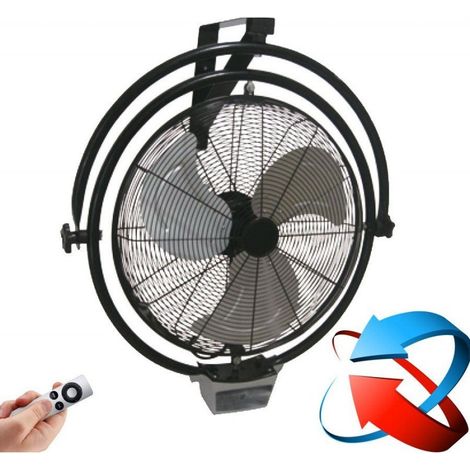 Brasseur d'air mural oscillant, haute performances 50 Cm, 120 Watts avec télécommande (1/5)