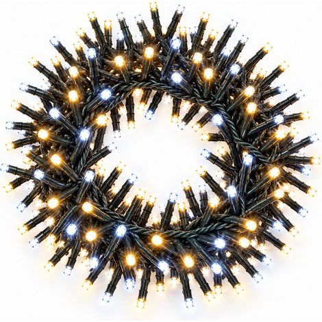 Warm and Cool White Cluster Christmas Lights with 8 Light Modes, Size Options 480 to 1920 LEDs (1/5)