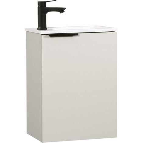 Kometmöbel Conjunto Mueble de baño 40 cm con Lavabo 100% montado de fábrica (Cachemira con tirador 40cm, Sin grifo) (1/5)