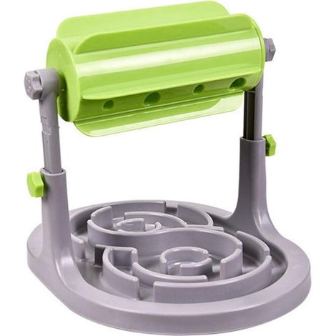 Distributeur de croquettes à rouleaux réglable pour animaux de compagnie, dispositif anti-fuites pour chats et chiens, outil d'apprentissage de la nourriture lente (1/5)