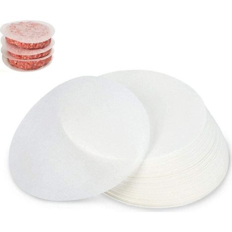 Antihaftbeschichtetes Papier, 500 Stück, Durchmesser 13 cm, Hacksteakpapier, Hamburgerscheiben,