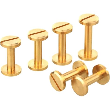 Vis à tête plate en cuivre Rivet M3/M4, paire fendue, verrou de (1/5)