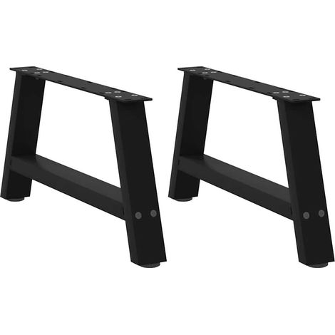 Couchtischbeine A-Form 2 Stk. Schwarz 60x(30-31) cm Stahl