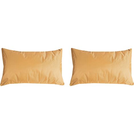 Lot de 2 coussins imperméables 50x30 cm moutarde - WASSER