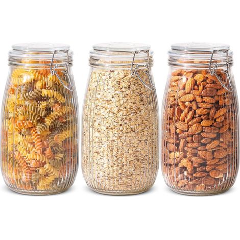 Vorratsgläser 1,5L 3 Stück Bügelverschluss Luftdicht 1,5 L &xD7 3 (1/5)