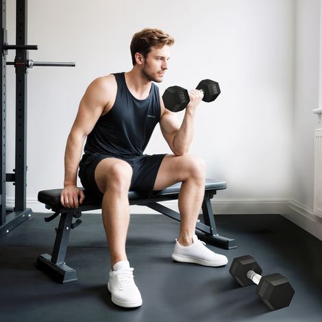 Haltères hexagonales. Lot de 2 haltères avec poignées moletées. Haltères en fonte. 2 x 6 kg. Haltères pour hommes et femmes. Usage domestique ou en salle de sport. Musculation.