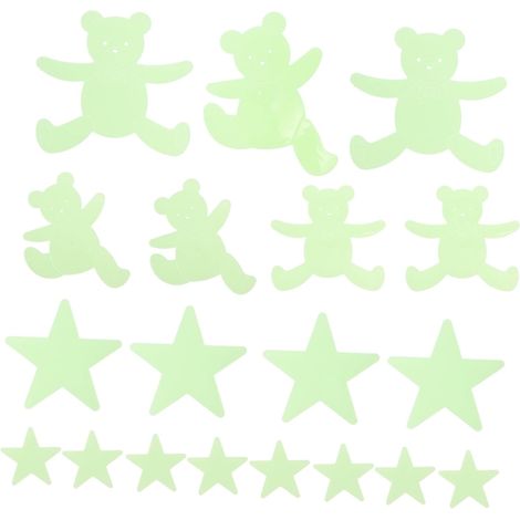 Lot de 28 autocollants lumineux en forme d ours pour la (1/5)