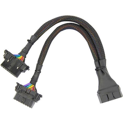 Adaptateur de câble d'extension 1 mâle et 2 femelles (1 pi/30 cm) (1 paquet)-- (1/5)