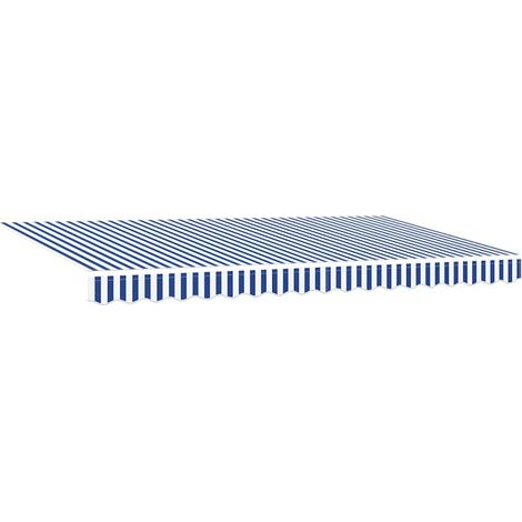 Maison Exclusive - Telo di ricambio per tenda da sole Blu e Bianco 4 x 2 m