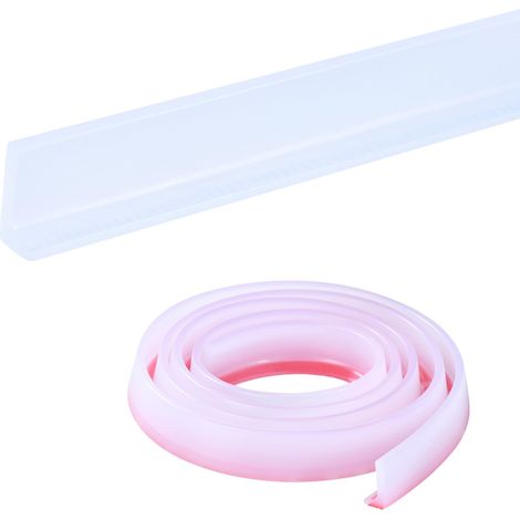 Seuil de douche transparent de 3 mètres, sol de pièce humide, barrage d'eau de salle de bain, bande d'étanchéité pour bac de douche, évier de cuisine, baignoire, comptoir, bande de bouchon