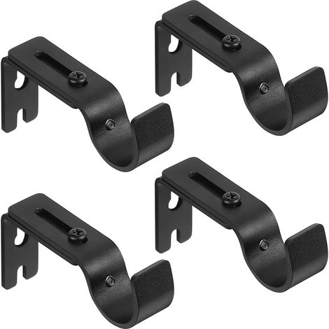 Support Tringle Rideaux Supports pour Tringles à Mural Réglable 4 pièces 11,3 cm 8,8 (1/5)