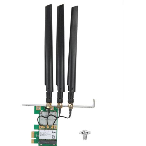 Carte WiFi PCI‑E 450Mbps 802.11a/g/n pour PC, Double Bande 2.4G/5G, Adaptateur Réseau sans Fil pour Ordinateur de Bureau (1/5)