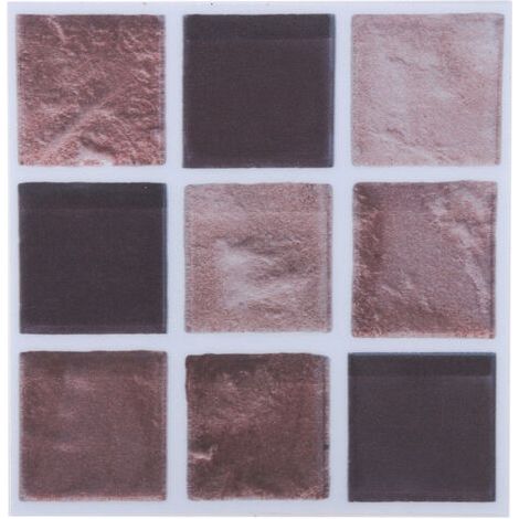 QORVA- 18 pièces autocollants de transfert de carreaux de mosaïque salle de bains cuisine bricolage maison (10 cm  10 cm)(MTS009)