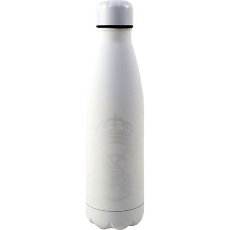 CYPBRANDS Real Madrid, Botella, Botella de Agua, Bidón, Cantimplora, Color Blanco, Producto Oficial
