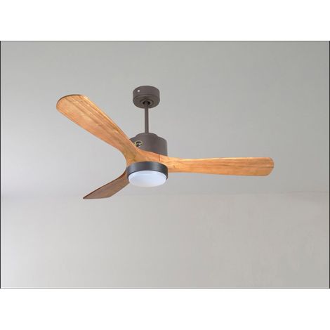 Tenerife Ring - Super destratificateur et ventilateur DC 166 cm Chrome pales bois clair sans Lumière 30 à 60 m² (1/5)