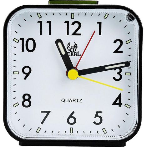 Réveil silencieux de chevet, sans tic-tac, à piles, avec affichage lumineux et fonction snooze. (1/5)
