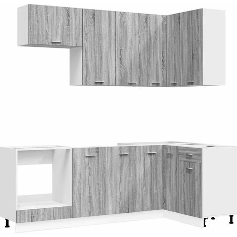 Kitchen Unit LYON 8 pcs Grey Sonoma Engineered Wood vidaXL (1/5)