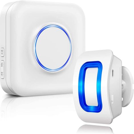 Détecteur de Mouvement Alarme Wireless Système d'Alarme de Sécurité 110 DB Capteur de Mouvement Infrarouge Anti-vol à l'intérieur 150 M Sonnette sans Fil pour Maison, Camping-Car, Garage, Magasin (1/5)