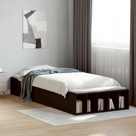 vidaXL Giroletto Nero 90x190 cm in Legno Multistrato