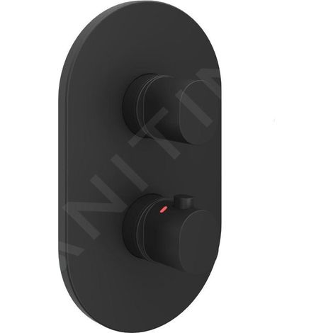 Ravak Chrome II - Mitigeur thermostatique encastré, 3 sorties, noir X070469 (1/2)