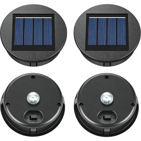 ELUTENG Lampes Solaires de Rechange 8cm, Lot de 4, 1.2V 600mAh, Lampe Solaire Exterieur Étanche IP55 pour Lanterne Suspendue, Décoration de Jardin, Terrasse (1/5)
