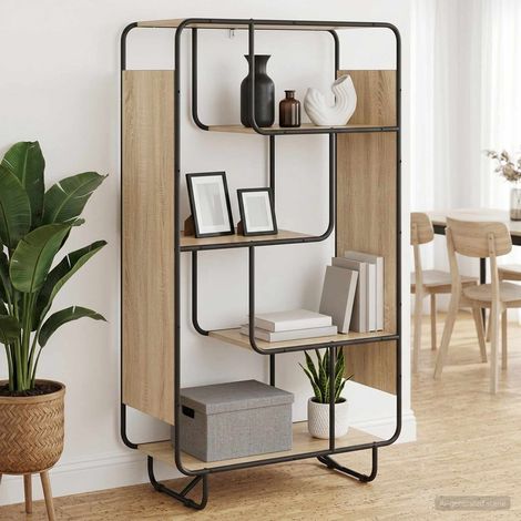 vidaXL Buffet haut Chêne Sonoma 80 x 37,5 x 144 cm Bois d'ingénierie (1/5)