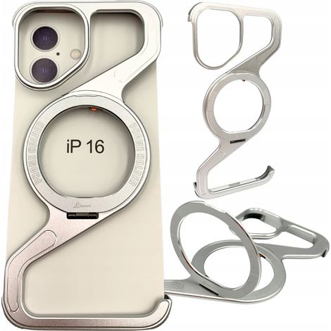 Custodia per iPhone 16 Magsafe in metallo con supporto in titanio (1/5)