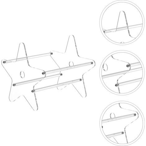Estuche de almacenamiento para CD de acrílico con forma de estrella de FRCOLOR, estuche de escritorio transparente, adecuado para uso doméstico y de oficina.
