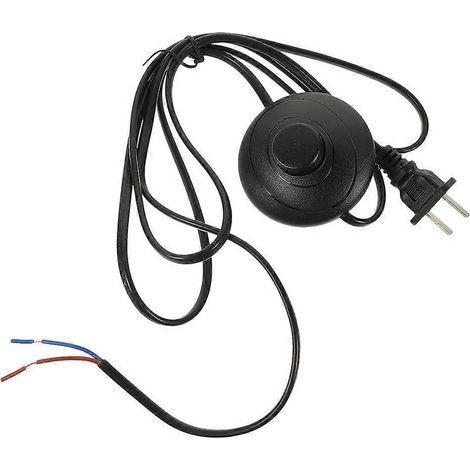 Fußschalter für Weihnachtsbeleuchtung und Weihnachtsbaum mit Verlängerungskabel (US-Stecker) – 6,90 x 6,90 x 3,00 cm – Schwarz (1/3)