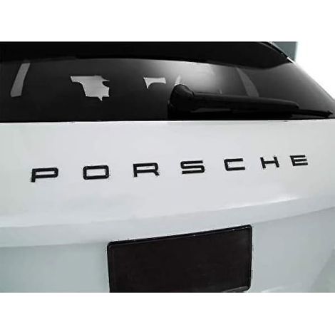 Insigne de hayon Porsche noir brillant pour 911 Carrera Cayenne Turbo GT3