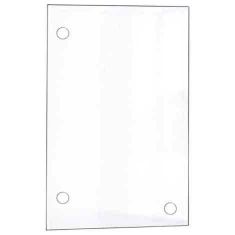 Vitre Godin PANORAMIQUE 850 (avec perçage à 10mm du bord) - Verre Rectangle Percé pour insert - 546 x 393 mm (L1 x H1) - 5 mm (1/4)