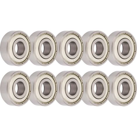 10 pièces de roulements à billes à gorge profonde en acier pour roulement 6201z 12mm (1/5)