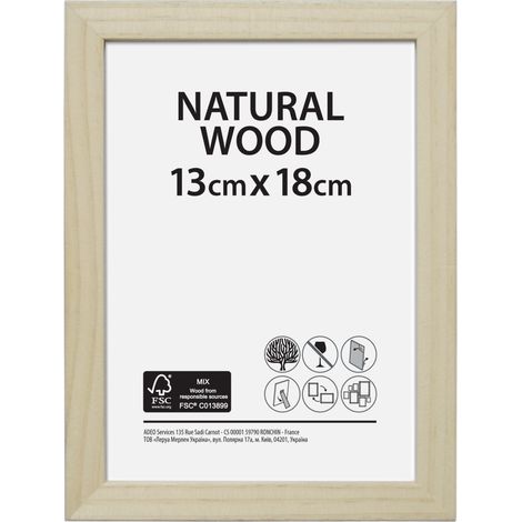 Cornice Grezza, l.13 x H.18 cm, legno naturale Centrale Brico